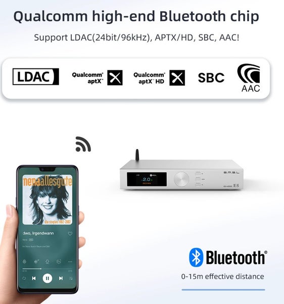 SMSL S.M.S.L Audio D400ES / D400 ES Audio high fidelity DAC DAP ES9039MSPRO - GreshamTech