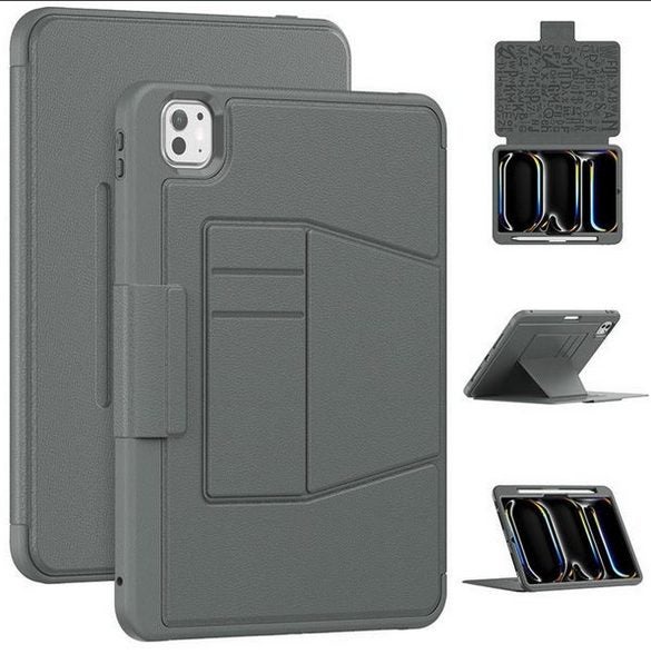 New iPad Pro 11 / 13 inch 2024 (M4) Grey Stand Case Brand New - GreshamTech