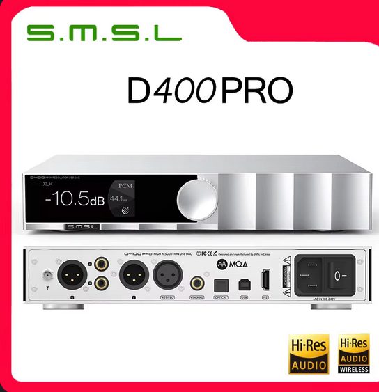 SMSL S.M.S.L Audio D400 Pro / D400Pro Audio high fidelity DAC DAP AK4499 New - GreshamTech