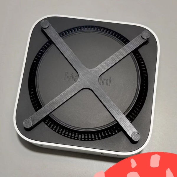 Apple Mac Mini M4 2024 Uplift Stand for easy press power button and thermal - GreshamTech