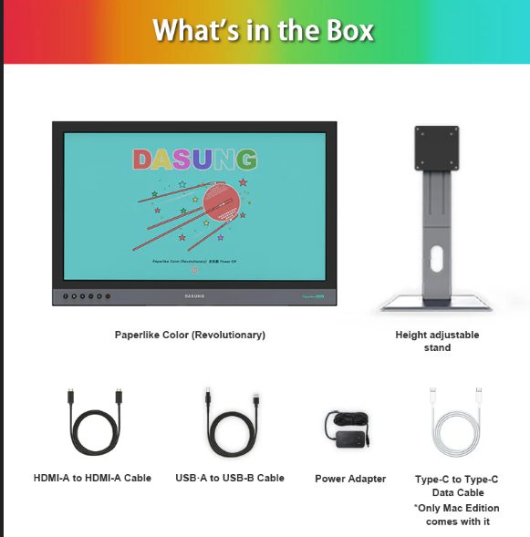 DASUNG Paperlike 253 25.3 inch E-ink Color Display Monitor 33hz fast refresh - GreshamTech