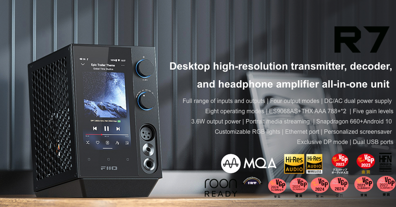 FiiO R7 Desktop High-Resolution Android Music Player DAC ES9068AS Brand New - GreshamTech