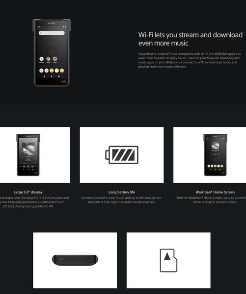 Sony WM1AM2 Walkman Series portable DAC Player Brand New / Liked New ex-demo - GreshamTech