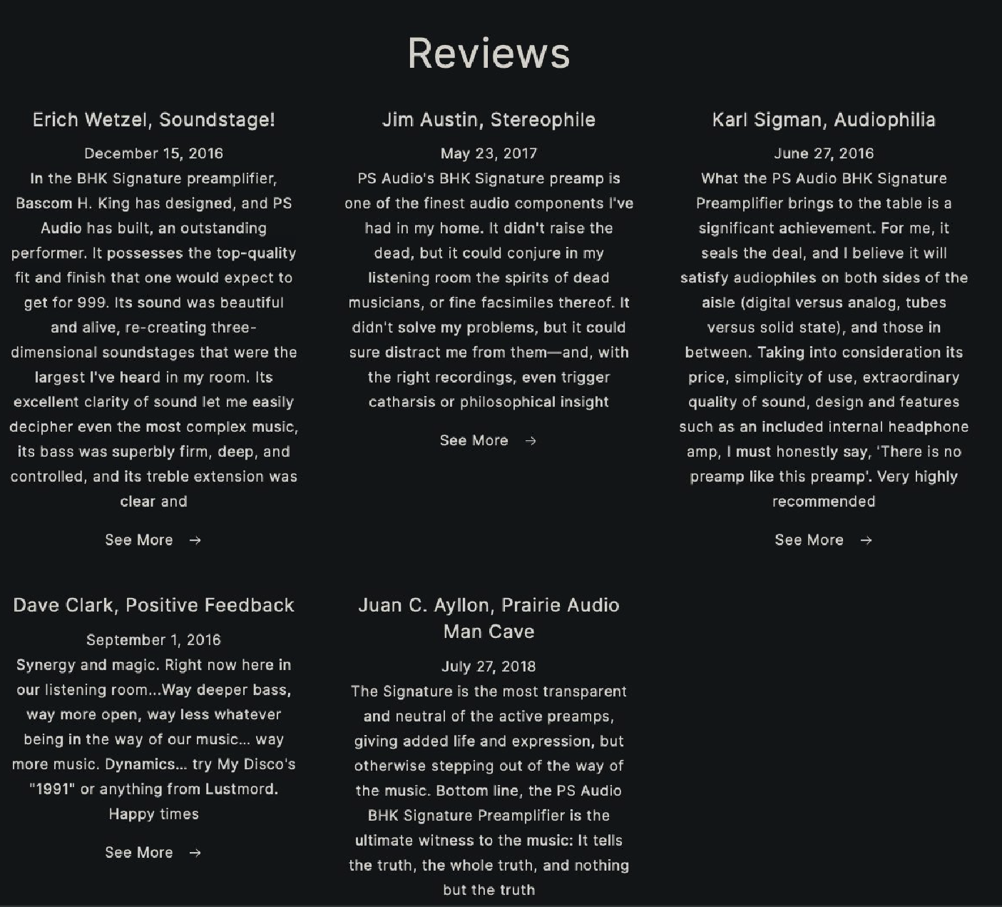 PS Audio BHK Signature Preamplifier Pre-Amp Amplifier AMP Like New - GreshamTech