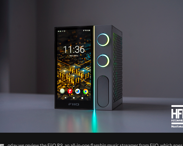 FiiO R9 Desktop High-Resolution Android Music Player DAC ES9038Prox2 Brand New - GreshamTech