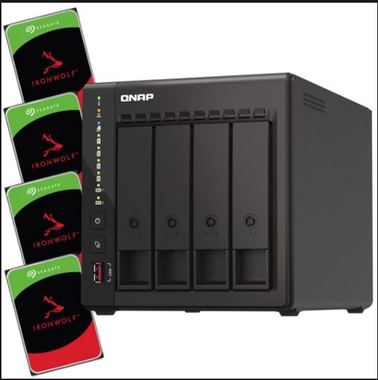 QNAP 453E 4-Bay NAS with 4X 10TB NAS HDD Bundle Brand New - GreshamTech