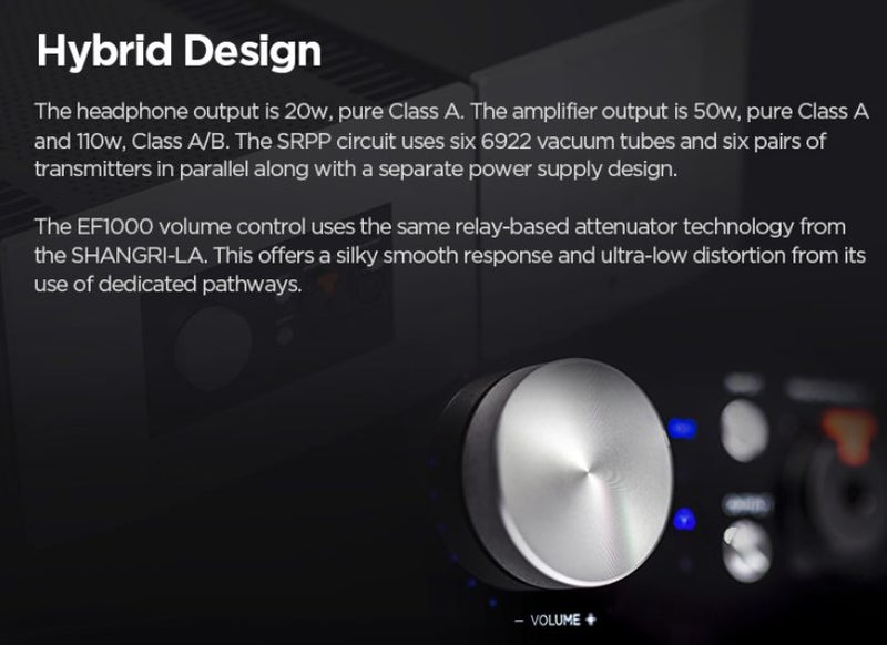 HIFIMAN EF1000 Amplifier Vacuum Tube SRPP Circuit Brand New - GreshamTech