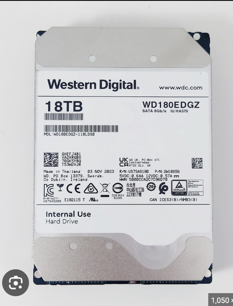 WD Wsetern Digital Hard Drive HDD 18TB 3.5 Enterprise Capacity SATA Brand New - GreshamTech