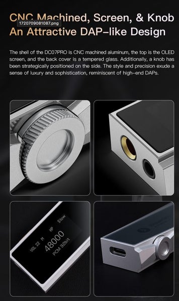 iBasso DC07pro Portable DAC/AMP music convertor 3.5 4.4 high fidelity Brand New - GreshamTech