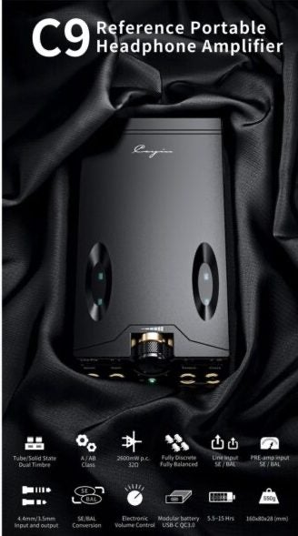 Cayin C9 Portable Headphone Amplifier Dual Nutube discrete Balanced Brand New - GreshamTech
