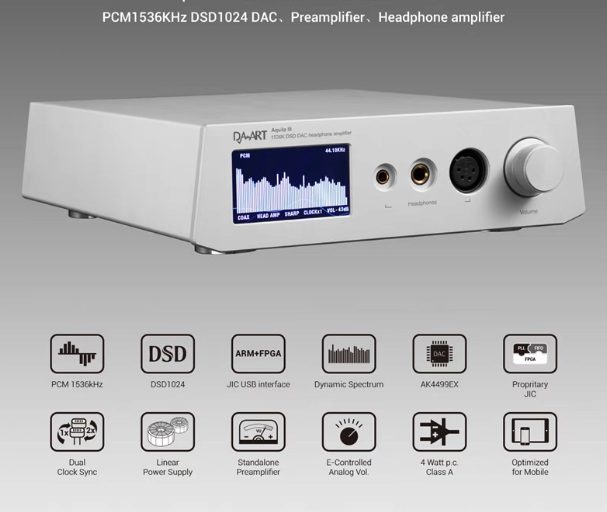 DAART AQUILA III Desktop DAC & Headphone Amplifier AK4499 (YULONG) Brand New - GreshamTech