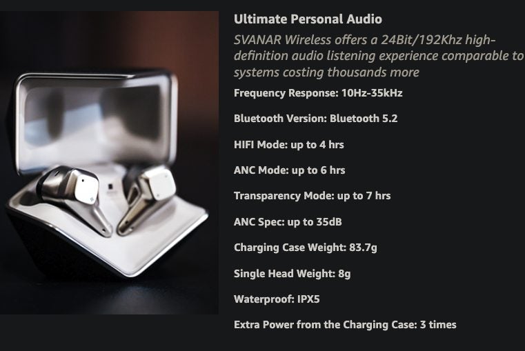 HIFIMAN Svanar Wireless In-Ear Earphones High fedility Music IEM Brand New - GreshamTech