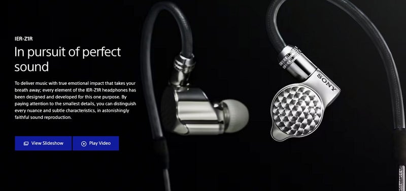 SONY IER-Z1R IEM Hi-Res In-Ear Headphones Wired Brand New - GreshamTech