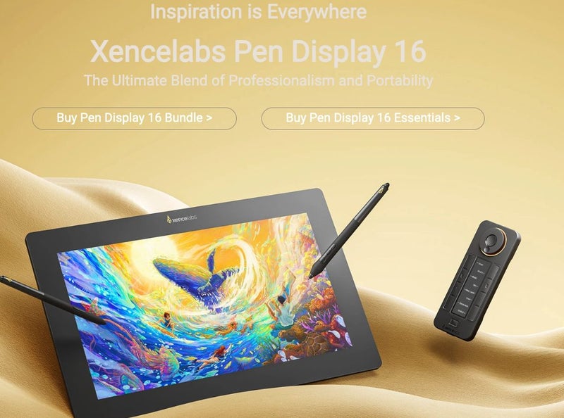 Xencelabs Pen Display 16 4K OLED Graphic Drawing Tablet with Stylus Brand New - GreshamTech
