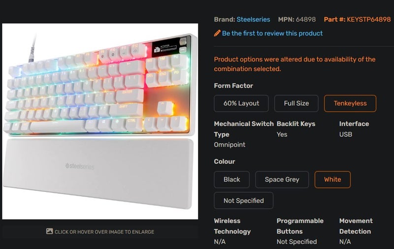 SteelSeries Apex Pro TKL Gen3 2025 Wired Keyboard Ten Key Less Brand New - GreshamTech