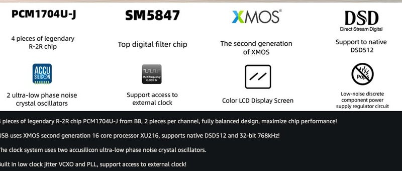SMSL S.M.S.L VMV D3 Audio Balanced DAC High-end R-2R chip PCM1704U-J 7×OPA1612 - GreshamTech