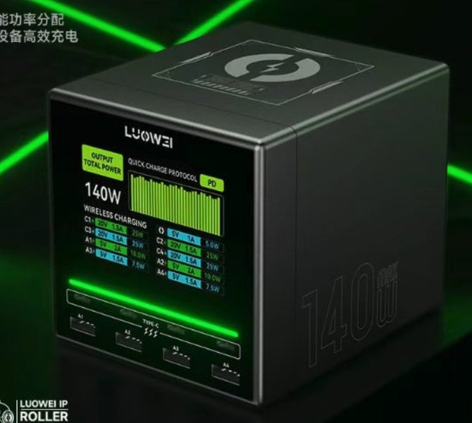 140W Charger PD QC 4 Ports Digital display Fast Charger Brand New - GreshamTech