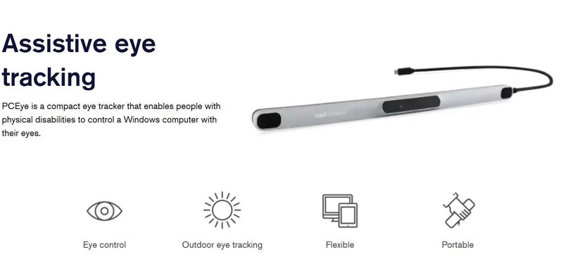 PCeye 5 Tobii Dynavox Eye movement eye tracker Like New (9.5/10 condition - GreshamTech