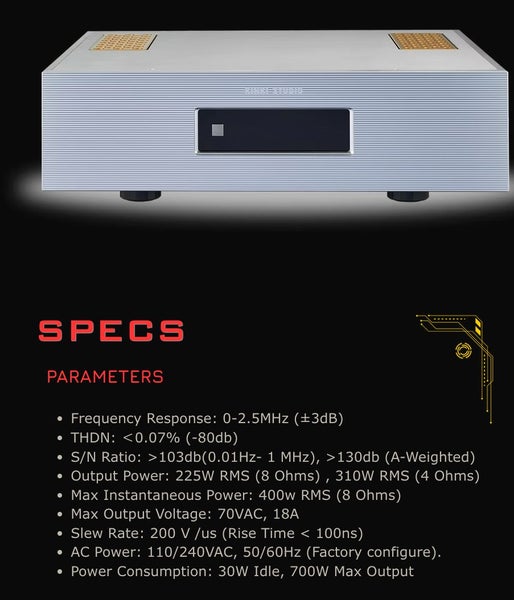 KINKI STUDIO PreAmp AMP Amplifier EX-M1+ Amplifier AMP Brand New - GreshamTech