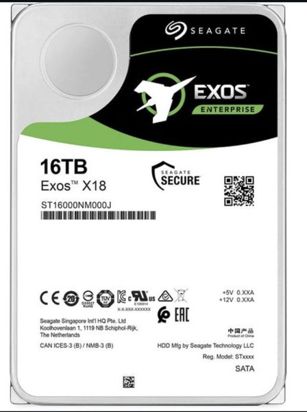 Seagate Hard Drive HDD Exos X18 16TB 3.5 Enterprise Capacity SATA Brand New - GreshamTech