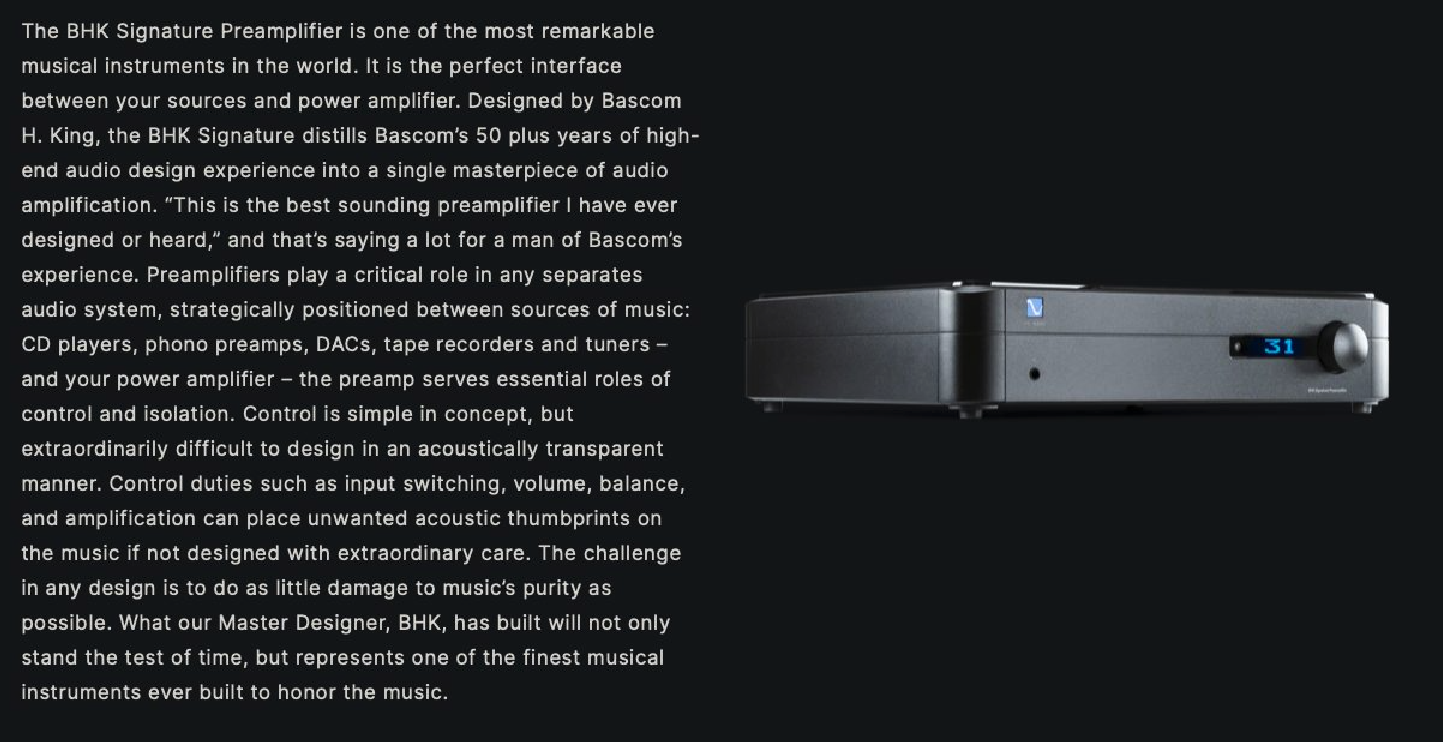 PS Audio BHK Signature Preamplifier Pre-Amp Amplifier AMP Like New - GreshamTech