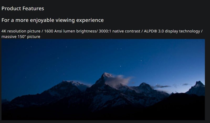 Xiaomi moive 2 Laser Projector 4K TV IMAX Enhanced 2400 ISO Lumens New - GreshamTech