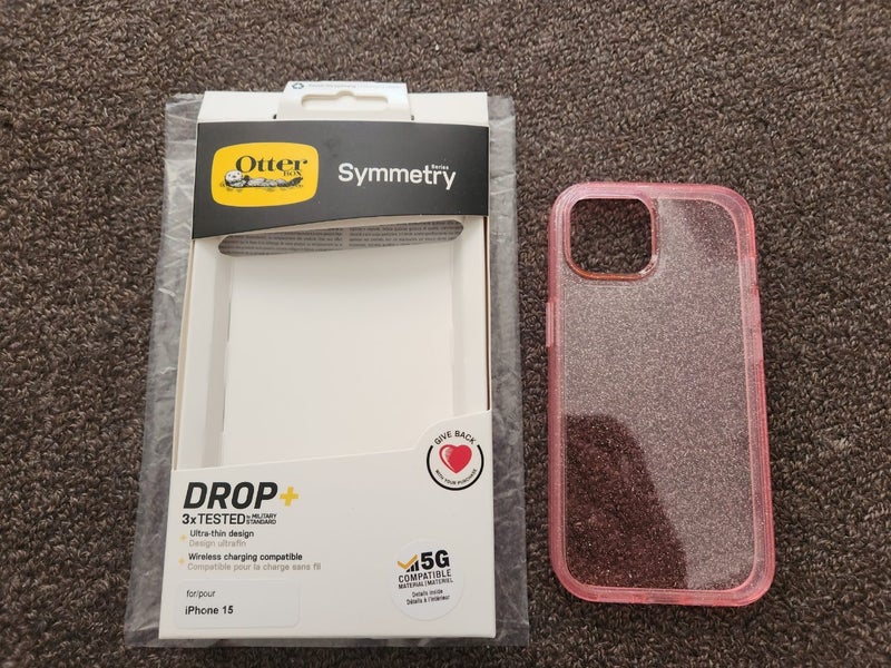 iPhone 15 otterbox Symmetry Case (0407) Shiny Pink - GreshamTech
