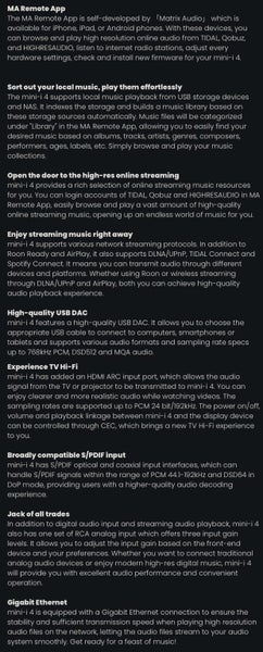 Matrix Audio Element mini-i Pro 4 DAC Music Player high fidelity As new ex-demo - GreshamTech