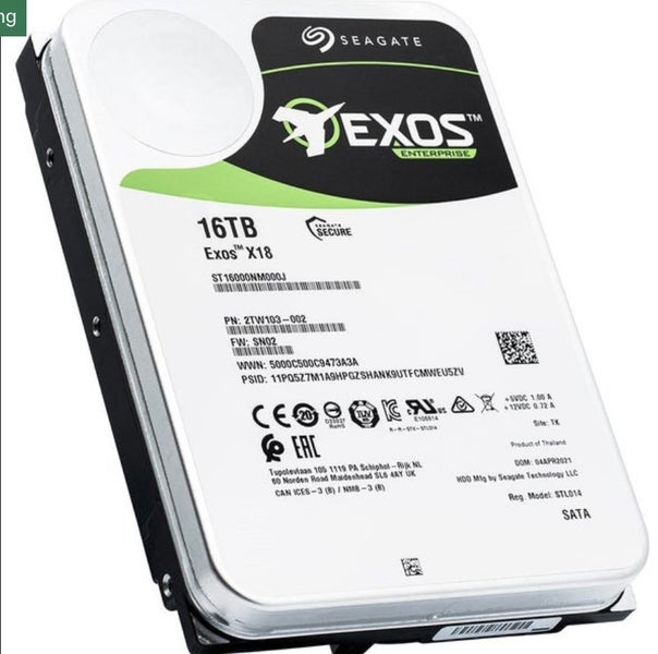 Seagate Hard Drive HDD Exos X18 16TB 3.5 Enterprise Capacity SATA Brand New - GreshamTech