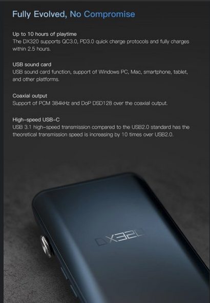 iBasso DX320 DAC DAP Music Player high fidelity DSD Like New ex-demo - GreshamTech