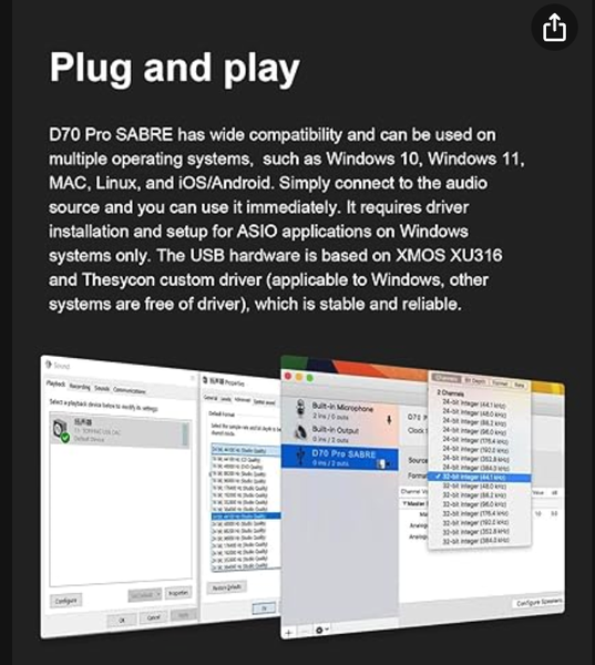 TOPPING D70 PRO OCTO CS43198x8 High fidelity Player Like New ex-demo - GreshamTech