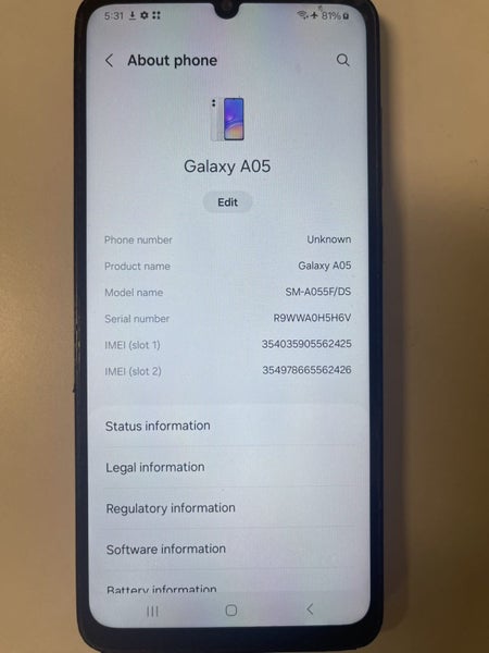Samsung A05 4+64GB Dual Sim Ok condition 0839 - GreshamTech