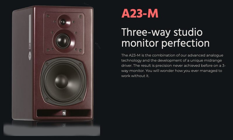 PSI Audio A23-M Studio Monitor Speaker Brand New - GreshamTech