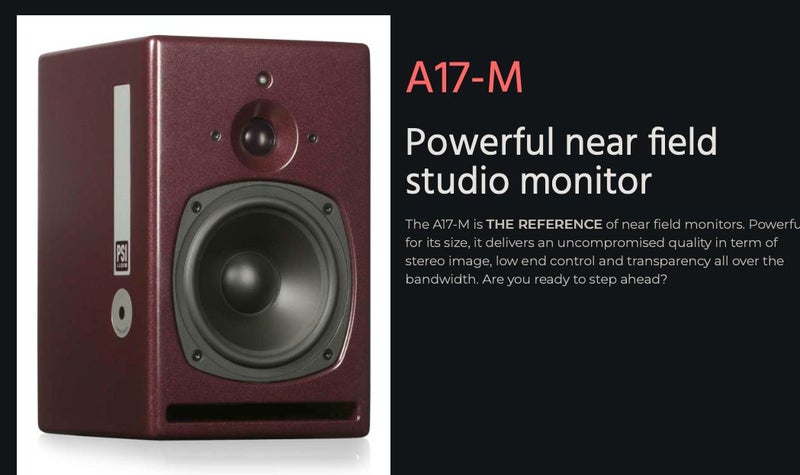 PSI Audio A17-M Broadcast Monitor Speaker Brand New (Pair) - GreshamTech