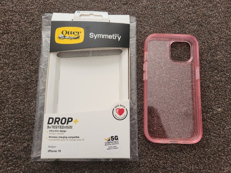 iPhone 15 otterbox Symmetry Case (0407) Shiny Pink - GreshamTech