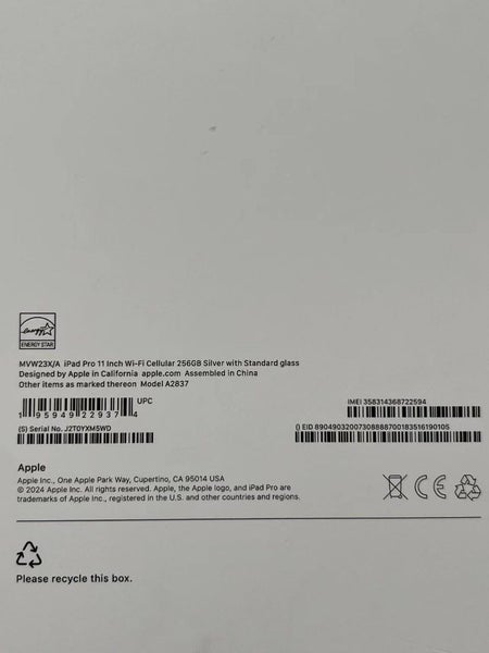 Apple iPad Pro 11 inch M4 256GB / 512GB / 1TB Cellular ( ex- demo ) A2837 New - GreshamTech