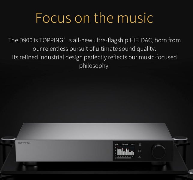 TOPPING D900 Discrete Dac R2R 1bit PSRM High fidelity Player Brand New - GreshamTech