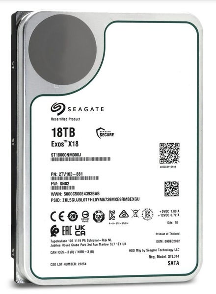 Seagate Hard Drive HDD Exos X18 18TB 3.5 Enterprise Capacity SATA Brand New - GreshamTech