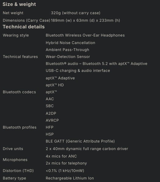 B&W Bowers & Wilkins PX8 S2 McLaren Headphones ANC noise cancelation Brand New - GreshamTech