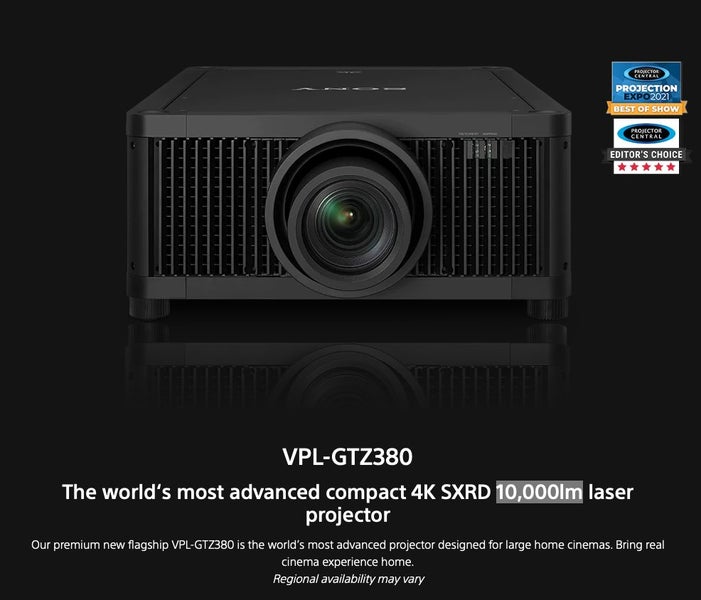 Sony VPL-GTZ380 Home Theatre Laser Projector 10,000lm (4K 60hz) Brand New - GreshamTech