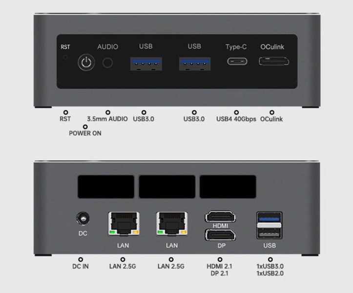 TOPC TR9 MiniPC AMD HX 370 128GB + 8TB Brand New WIFI 6E BT5.1 USB4 Brand New - GreshamTech