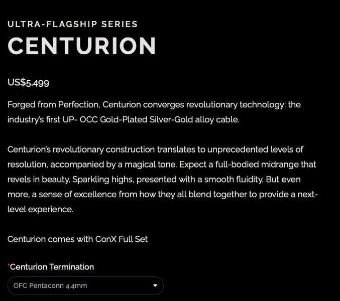 Effect Audio Centurion 4.4mm balanced audio upgrade cable 8 wires Brand New - GreshamTech