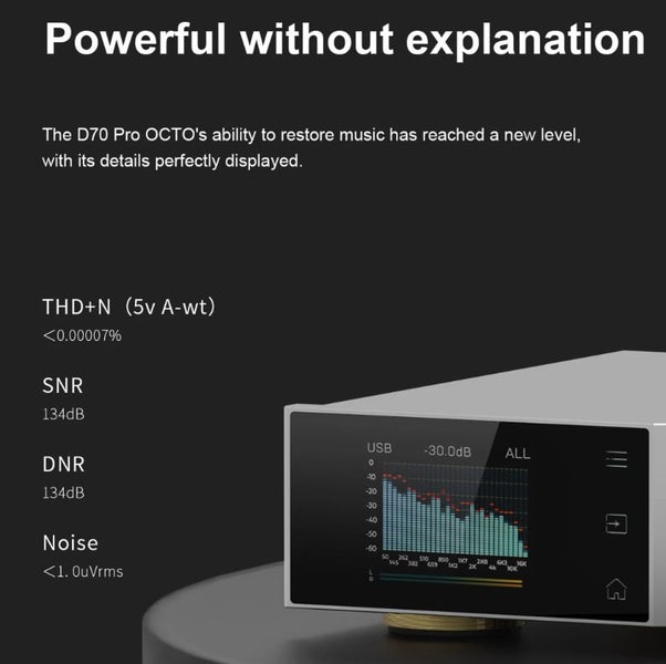 TOPPING D70 PRO OCTO CS43198x8 High fidelity Player Like New ex-demo - GreshamTech