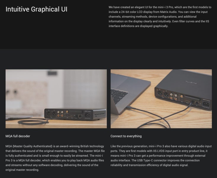 Matrix Audio Element mini-i Pro 3 DAC Music Player high fidelity As New EX-Demo - GreshamTech