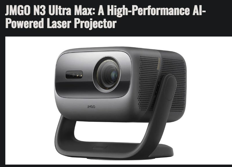 JMGO N3 Ultra Laser Projector 4K TV IMAX Enhanced 4000 / 4600 CVIA Brand New - GreshamTech
