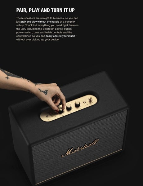 Marshall Woburn III Wireless Bluetooth Speaker Brand New - GreshamTech