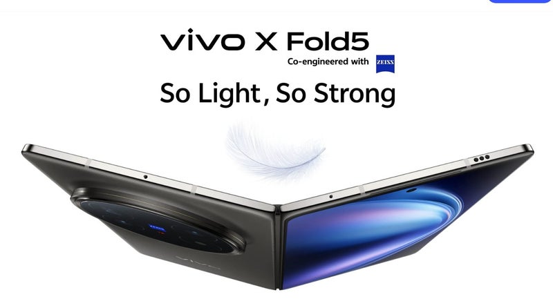 VIVO X Fold5 foldable 12+256GB Qualcomm Snapdragon 8Gen3 ZEISS Brand New - GreshamTech