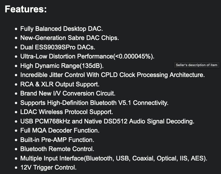 TOPPING D90 III SABRE Dual ES9039SPRO Dac High fidelity player Brand New - GreshamTech
