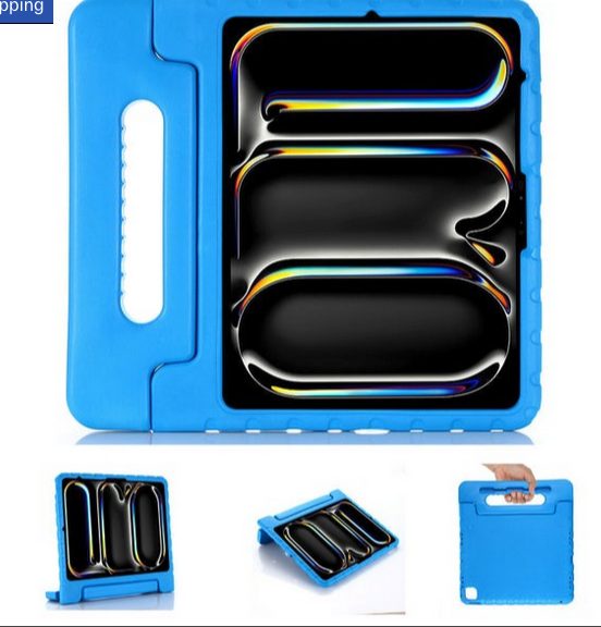 New iPad Pro 11 / 13 inch 2024 (M4) Shockproof Stand Case Blue color New - GreshamTech