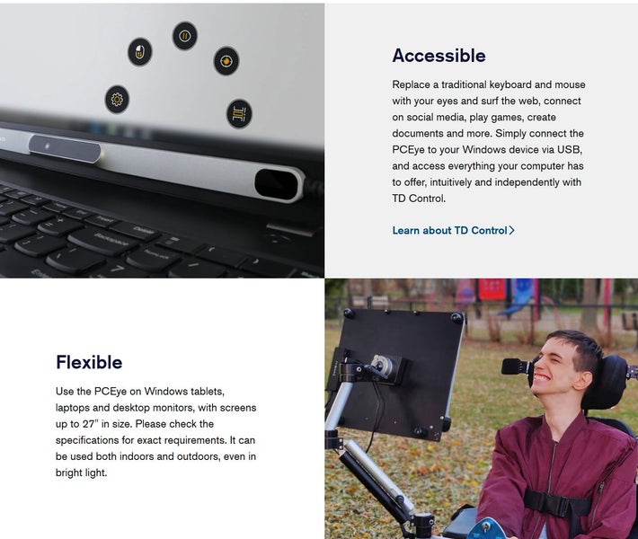 PCeye 5 Tobii Dynavox Eye movement eye tracker Like New (9.5/10 condition - GreshamTech